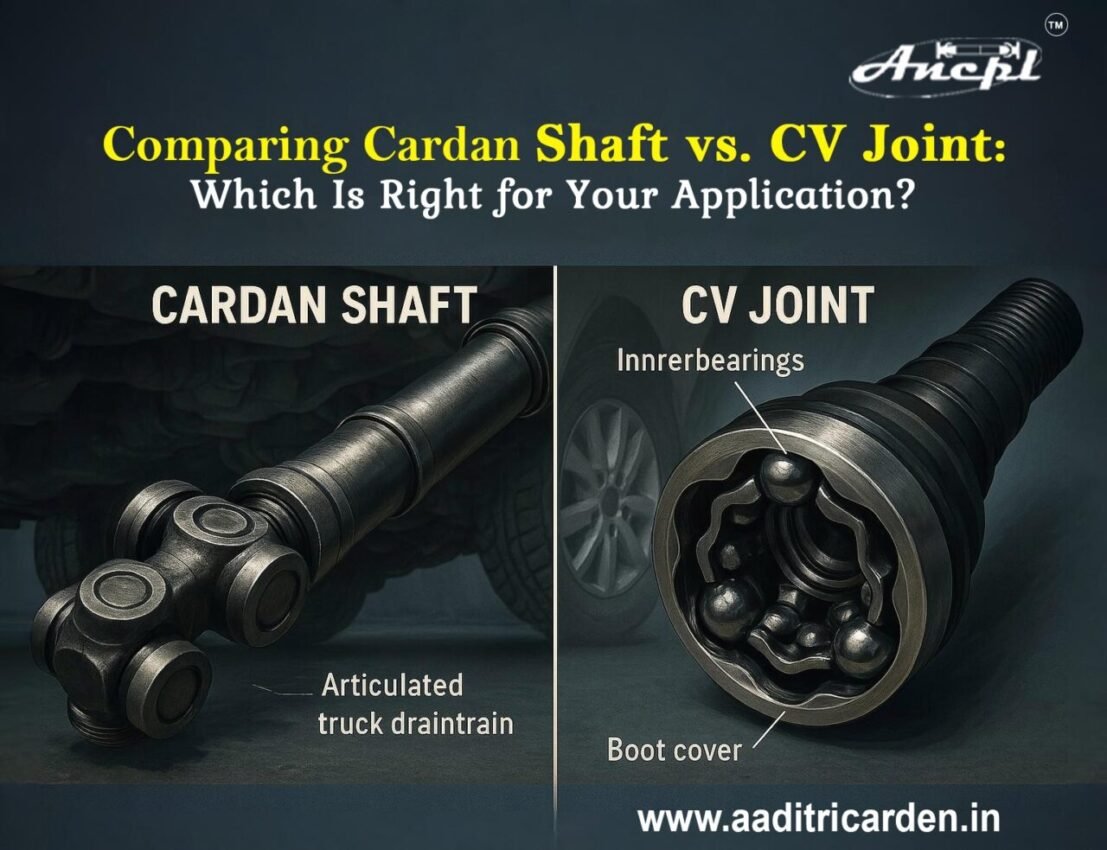 Discover the key differences between Cardan Shaft and CV Joint. Learn which is best for your vehicle's performance and durability in our detailed comparison.